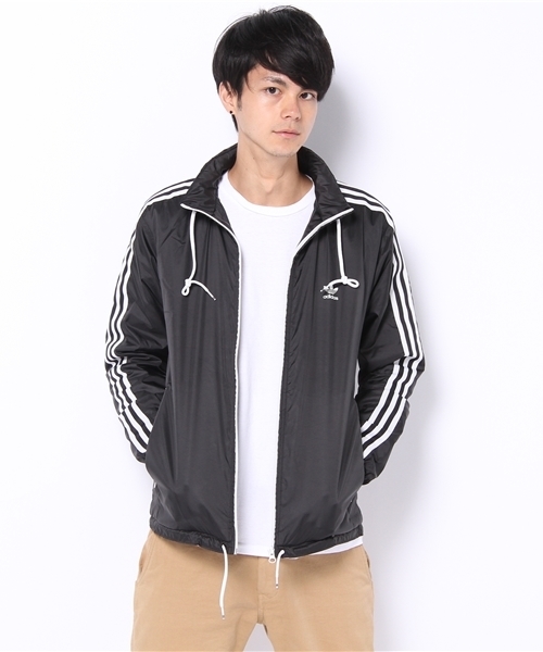 adidas Originals（アディダスオリジナルス）の「アディダス 中綿 ウィンドブレーカー ナイロン <adidas PADDED WB>（ナイロンジャケット・メンズ・ブラック・SMALL/MEDIUM/LARGE/X-LARGE）」の4枚目の写真