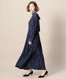 BEAUTY&YOUTH UNITED ARROWS | BY DRESS マットサテンバックタイティアードドレス o(ドレス)