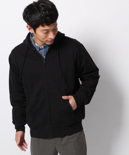 GLOBAL WORK（グローバルワーク）の「ツイルニットスウェットZIPパーカー/779308（パーカー・メンズ・ホワイト/グレー/ブラック・X-LARGE/LARGE/MEDIUM/SMALL）」の2枚目の写真