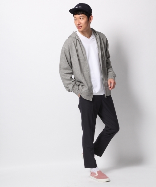 GLOBAL WORK（グローバルワーク）の「ツイルニットスウェットZIPパーカー/779308（パーカー・メンズ・ホワイト/グレー/ブラック・X-LARGE/LARGE/MEDIUM/SMALL）」の13枚目の写真