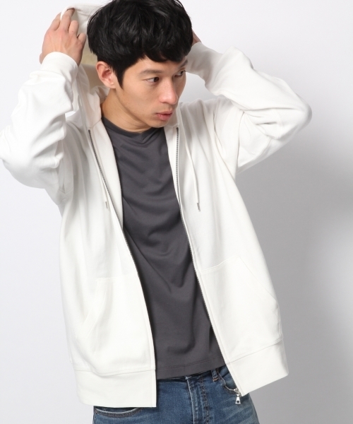 GLOBAL WORK（グローバルワーク）の「ツイルニットスウェットZIPパーカー/779308（パーカー・メンズ・ホワイト/グレー/ブラック・X-LARGE/LARGE/MEDIUM/SMALL）」の9枚目の写真