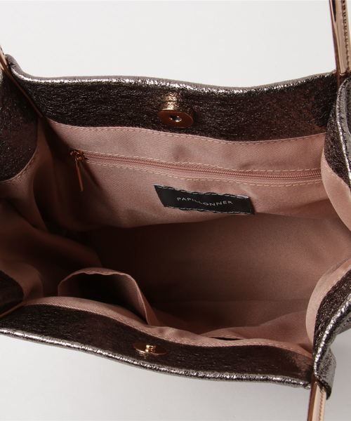 PAPILLONNER（パピヨネ）の「シープメタリックトート（ショルダーバッグ・レディース・シルバー/ブロンズ・FREE）」の4枚目の写真
