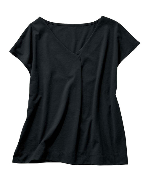 GeeRA（ジーラ）の「通勤にも使える！汗ジミ対策＆制菌加工ＶネックＴシャツ（Tシャツ/カットソー・レディース・ブラック/レッド/オフホワイト/カーキ/その他・LARGE/X-LARGE/XX-LARGE/MEDIUM/SMALL）」の9枚目の写真