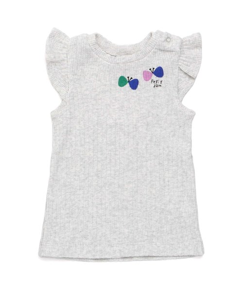 Petit jam（プチジャム）の「タンクトップとストライプのキャミソールセット（タンクトップ・キッズ・イエロー/ブルー・90/100/110/120/80/130/95/70）」の3枚目の写真