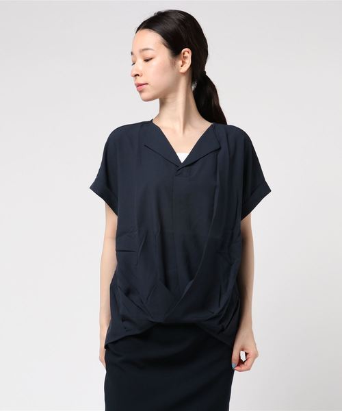 LBC（エルビーシー）の「サイロフィルオープンカラーブラウス（シャツ/ブラウス・レディース・ホワイト/グリーン/ネイビー・M/L）」の8枚目の写真