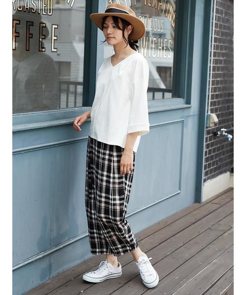 AMERICAN HOLIC(アメリカンホリック)の「・ラップ風パンツ *(その他パンツ・レディース・グリーン/その他8/チェック/ネイビー/キャメル・M/L)」の22枚目の写真