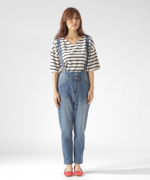 BAYFLOW（ベイフロー）の「デニムサロペット（サロペット/オーバーオール・レディース・ブラック/インディゴブルー・SMALL/MEDIUM）」の7枚目の写真