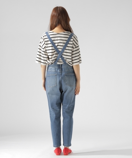 BAYFLOW（ベイフロー）の「デニムサロペット（サロペット/オーバーオール・レディース・ブラック/インディゴブルー・SMALL/MEDIUM）」の9枚目の写真