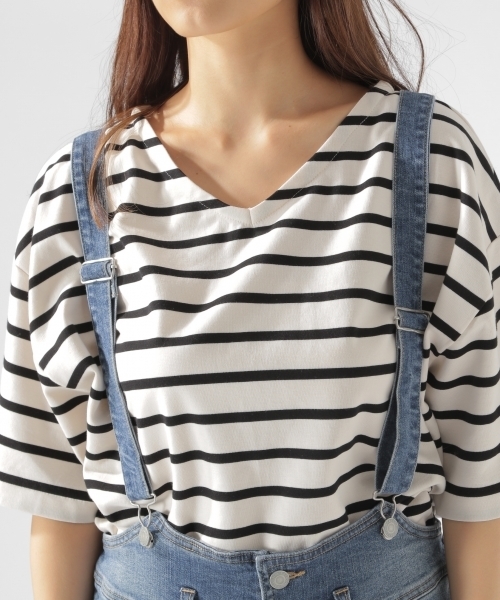 BAYFLOW（ベイフロー）の「デニムサロペット（サロペット/オーバーオール・レディース・ブラック/インディゴブルー・SMALL/MEDIUM）」の10枚目の写真