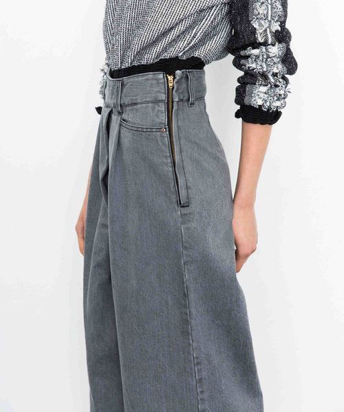 city（シティ）の「【CITY】DUSTY WIDE FLARE DENIM（デニムパンツ・レディース・グレー/ライトグレー・1/0）」の10枚目の写真