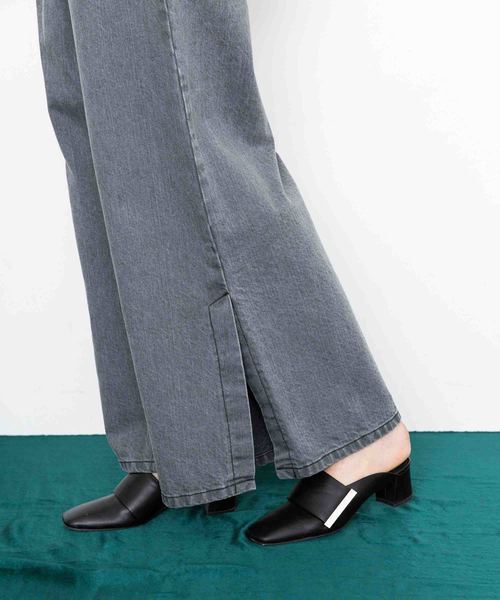 city（シティ）の「【CITY】DUSTY WIDE FLARE DENIM（デニムパンツ・レディース・グレー/ライトグレー・1/0）」の11枚目の写真