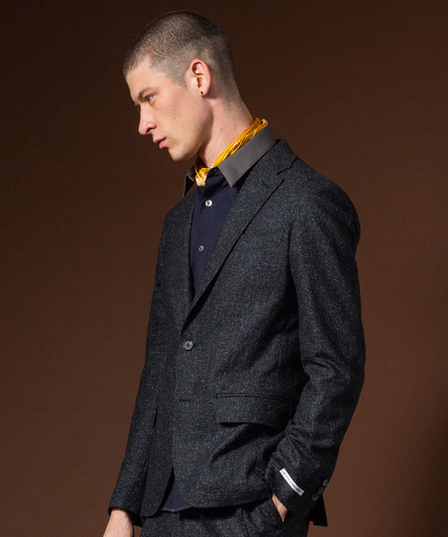 RING JACKET×UNITED TOKYO】シルクチェックジャケット（テーラード