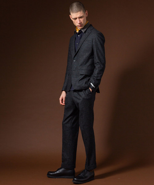RING JACKET×UNITED TOKYO】シルクチェックジャケット（テーラード