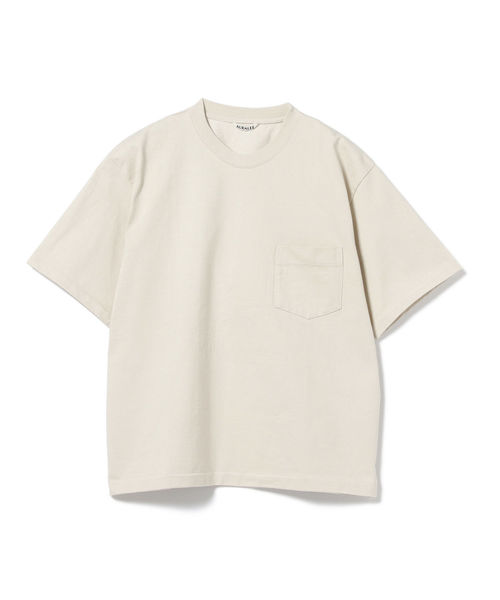 BEAMS T（ビームスティー）の「AURALEE / Stand Up Tee（Tシャツ/カットソー・メンズ・ホワイト/ブラック/ベージュ/パープル・4/3/5）」の3枚目の写真