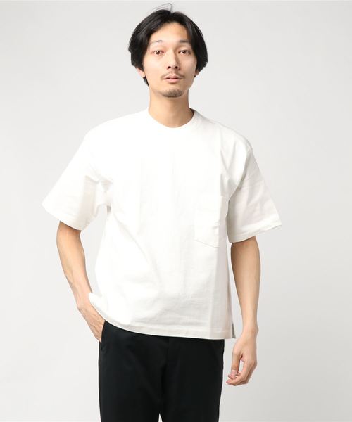 BEAMS T（ビームスティー）の「AURALEE / Stand Up Tee（Tシャツ/カットソー・メンズ・ホワイト/ブラック/ベージュ/パープル・4/3/5）」の18枚目の写真