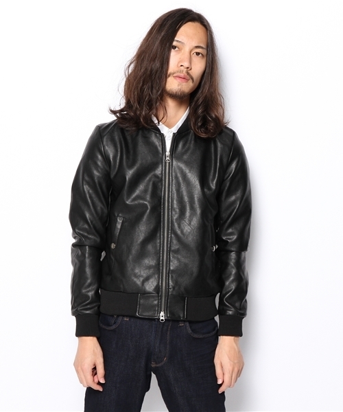 CIAOPANIC（チャオパニック）の「【TOOL FOR Ciaopanic】フェイクレザーZIPJKT（ブルゾン・メンズ・ブラック・MEDIUM/LARGE/SMALL）」の2枚目の写真