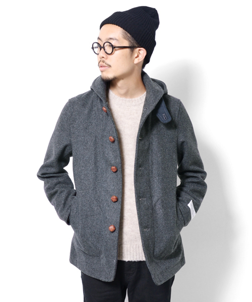 URBAN RESEARCH DOORS MENS（アーバンリサーチ ドアーズ メンズ）の「FORK&SPOON メルトンフードショールコート（その他アウター・メンズ・トップグレー/ネイビー/マスタード/レッド・38/40）」の2枚目の写真