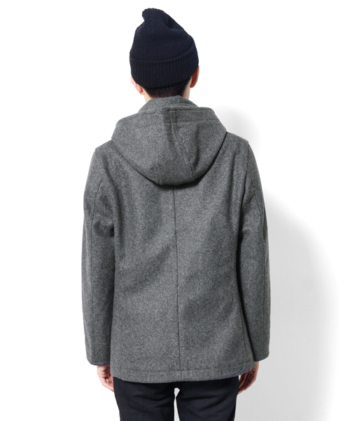 URBAN RESEARCH DOORS MENS（アーバンリサーチ ドアーズ メンズ）の「FORK&SPOON メルトンフードショールコート（その他アウター・メンズ・トップグレー/ネイビー/マスタード/レッド・38/40）」の6枚目の写真