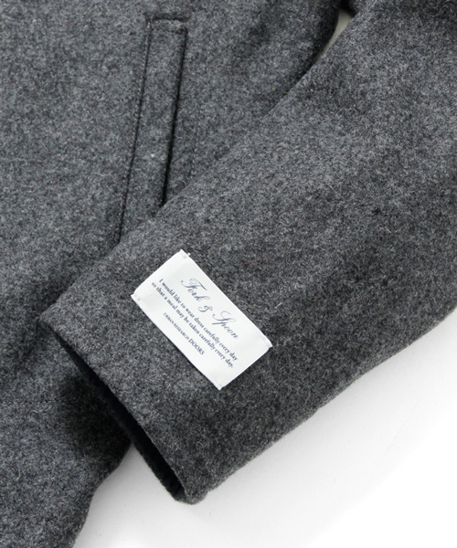URBAN RESEARCH DOORS MENS（アーバンリサーチ ドアーズ メンズ）の「FORK&SPOON メルトンフードショールコート（その他アウター・メンズ・トップグレー/ネイビー/マスタード/レッド・38/40）」の9枚目の写真