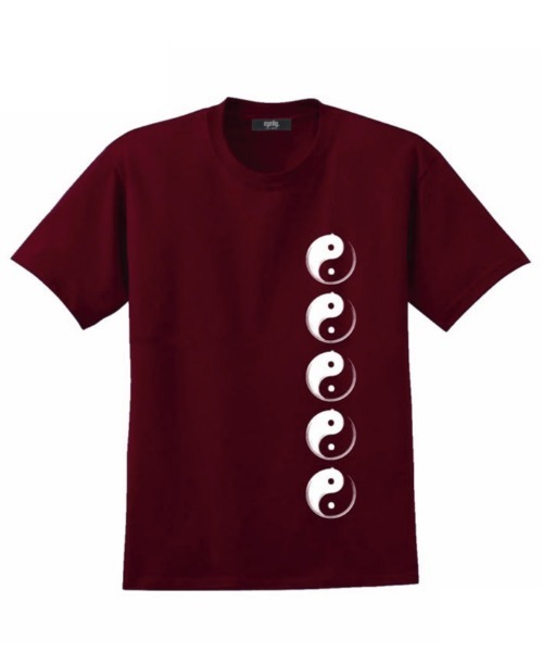 Port(ポート)の「【 eyedy / アイディー 】YIN-YANG プリント Tシャツ(Tシャツ/カットソー・メンズ・マルーン/グレー・XXL/M/XL/L)」の2枚目の写真