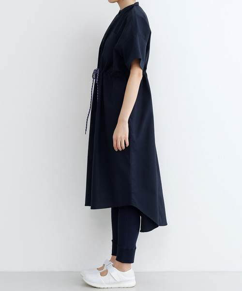 Ikyu メルローイキュウ のファッション ワンピース Merlot Merlot バンドカラードロストシャツワンピース079 7157 シャツワンピース