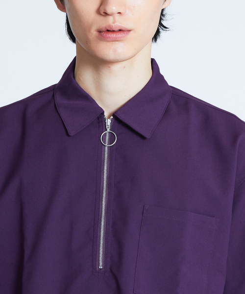 ABAHOUSE GRAY(アバハウスグレイ)の「【展開店舗限定】TRストレッチハーフジップシャツ(シャツ/ブラウス・メンズ・ベージュ/パープル/ネイビー/グレー/ブラック・46/48)」の18枚目の写真