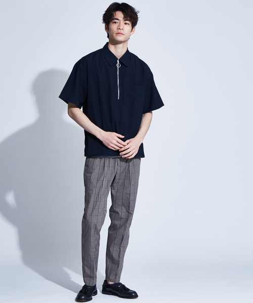 ABAHOUSE GRAY(アバハウスグレイ)の「【展開店舗限定】TRストレッチハーフジップシャツ(シャツ/ブラウス・メンズ・ベージュ/パープル/ネイビー/グレー/ブラック・46/48)」の19枚目の写真