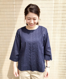 Petit Honfleur | スカラップ刺しゅうブラウス(シャツ/ブラウス)