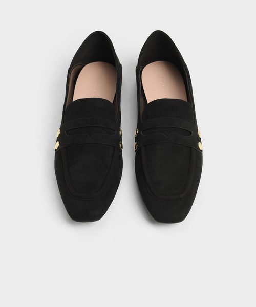 CHARLES & KEITH(チャールズ & キース)の「スタッズディテール ペニーローファー / Stud Detail Penny Loafers(ローファー・レディース・ブラック/ダークブルー・22.5cm/23cm/23.5cm/24.5cm)」の9枚目の写真