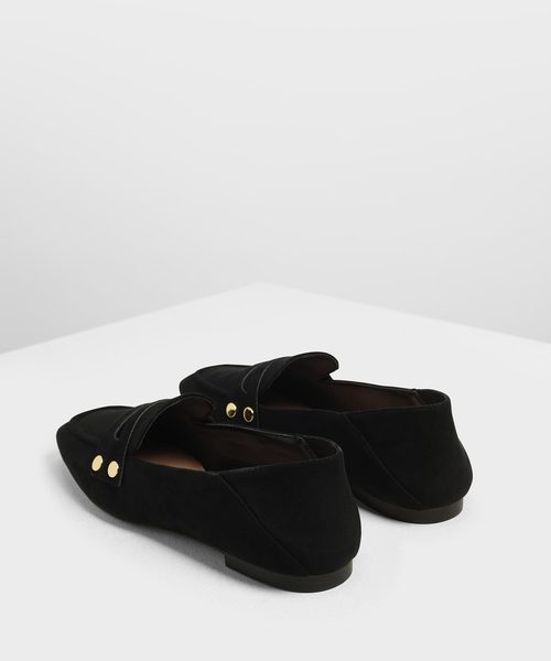 CHARLES & KEITH(チャールズ & キース)の「スタッズディテール ペニーローファー / Stud Detail Penny Loafers(ローファー・レディース・ブラック/ダークブルー・22.5cm/23cm/23.5cm/24.5cm)」の3枚目の写真