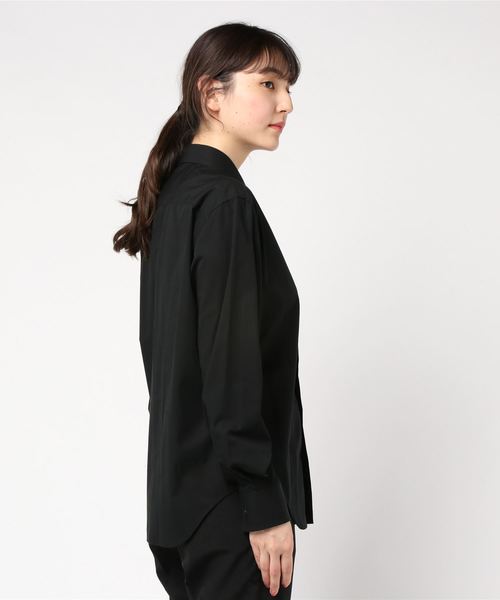 JOHN LAWRENCE SULLIVAN（ジョンローレンスサリバン）の「COTTON REGULAR COLLAR SHIRT（シャツ/ブラウス・レディース・ブラック・MEDIUM）」の2枚目の写真