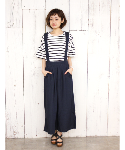 Kastane（カスタネ）の「【Kastane】袖フレアーボーダーTOPS（Tシャツ/カットソー・レディース・ブラック/レッド/グレー/ホワイト・FREE）」の13枚目の写真