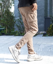 ストレッチ スリム スキニー カーゴパンツ