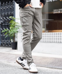 ストレッチ スリム スキニー カーゴパンツ