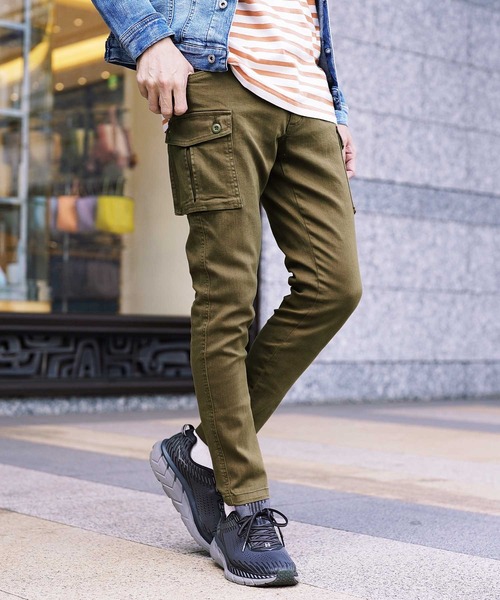 jiggys shop(ジギーズショップ)の「ストレッチ スリム スキニー カーゴパンツ(カーゴパンツ・メンズ・ブラック/ホワイト/カーキ/ベージュ/サンドベージュ/インディゴブルー/ブルー/グレー系その他/ネイビー/グリーン系その他・SMALL/MEDIUM/LARGE/X-LARGE)」の7枚目の写真