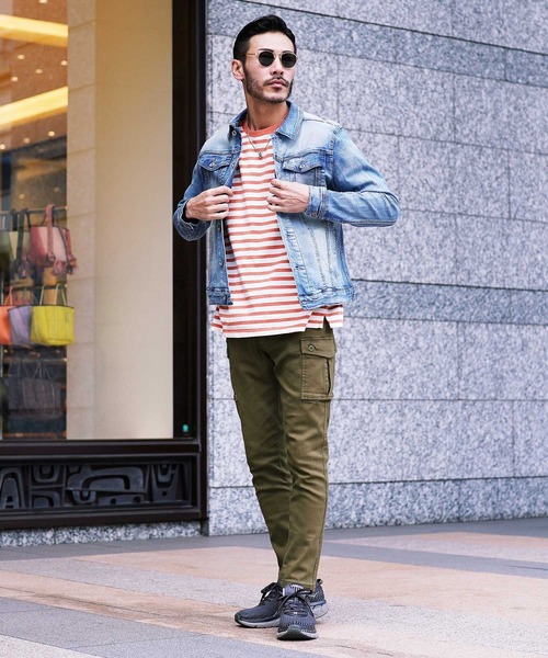 ストレッチ スリム スキニー カーゴパンツ（カーゴパンツ）｜JIGGYS SHOP（ジギーズショップ）