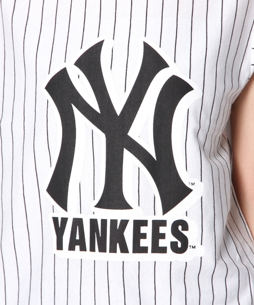 LB-03（エルビー・ゼロスリー）の「MLB BIG NY STRIPE TEE（Tシャツ/カットソー・レディース・ホワイト系/ブラック系・FREE）」の6枚目の写真