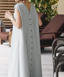 Coo I クーイ の ウエストリボン付きマキシ丈aライン3wayフレンチスリーブワンピース ワンピース Wear