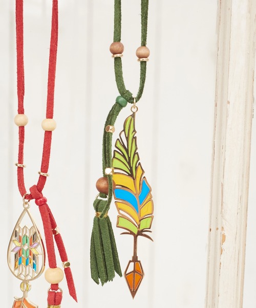 チャイハネ（チャイハネ）の「【チャイハネ】ステンドガラス風タッセルネックレス（ネックレス・レディース・その他1/その他2/その他3/その他4/その他5・FREE）」の2枚目の写真