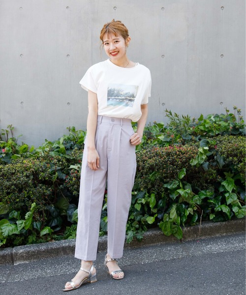 flower(フラワー)の「ノスタルジープリントTシャツ(Tシャツ/カットソー・レディース・ホワイト/ブルー・FREE)」の11枚目の写真