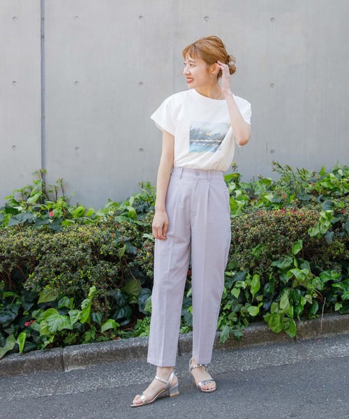 flower(フラワー)の「ノスタルジープリントTシャツ(Tシャツ/カットソー・レディース・ホワイト/ブルー・FREE)」の10枚目の写真