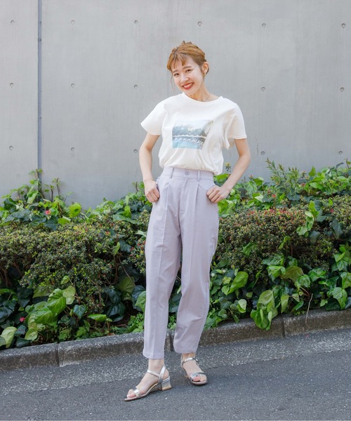 flower(フラワー)の「ノスタルジープリントTシャツ(Tシャツ/カットソー・レディース・ホワイト/ブルー・FREE)」の9枚目の写真