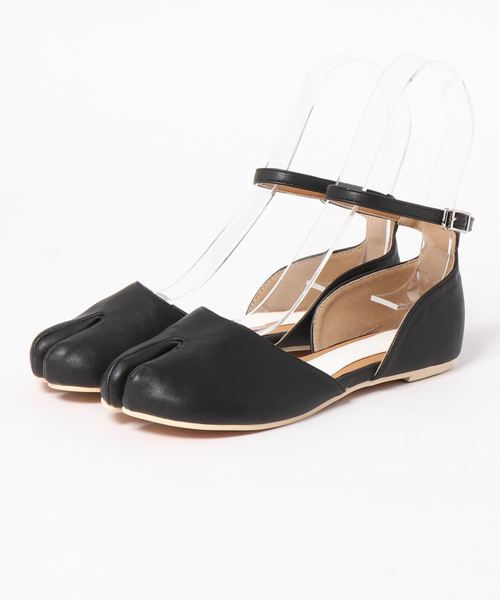 KOBE LETTUCE（コウベレタス）の「足袋サイドカットフラットパンプス（パンプス・レディース・ホワイト/ブラック/キャメル・LL/M/L/S）」の4枚目の写真