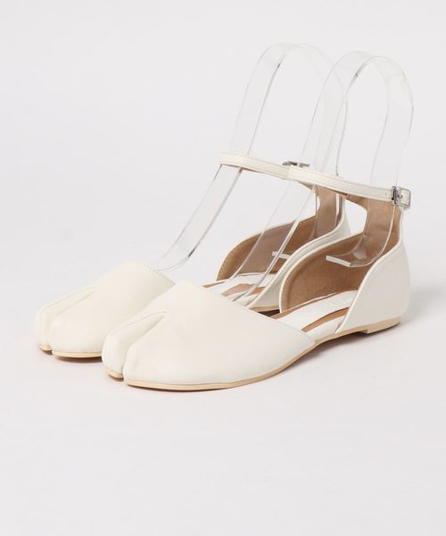 KOBE LETTUCE（コウベレタス）の「足袋サイドカットフラットパンプス（パンプス・レディース・ホワイト/ブラック/キャメル・LL/M/L/S）」の12枚目の写真