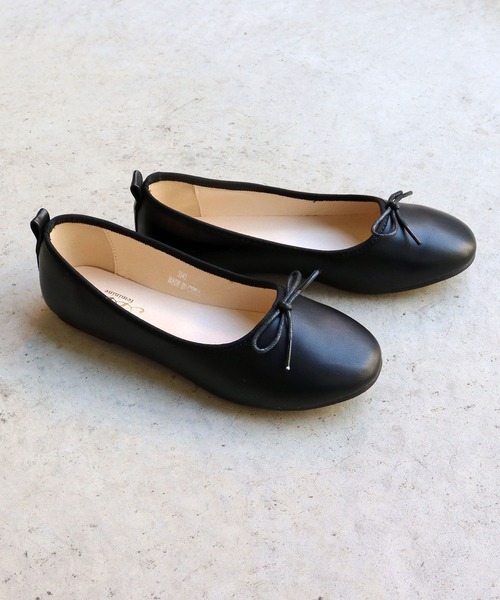 AAA+（サンエープラス）の「AAA / ラウンドトゥやわらかバレエパンプス(3541)（バレエシューズ・レディース・ブラック/ベージュ/ブラック系その他/ブラック系その他2・3L/SS/S/M/L/LL）」の7枚目の写真