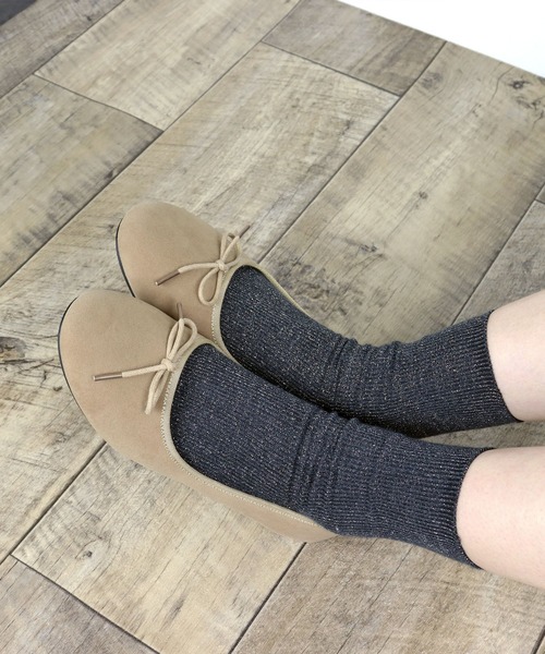 AAA+（サンエープラス）の「AAA / ラウンドトゥやわらかバレエパンプス(3541)（バレエシューズ・レディース・ブラック/ベージュ/ブラック系その他/ブラック系その他2・3L/SS/S/M/L/LL）」の14枚目の写真