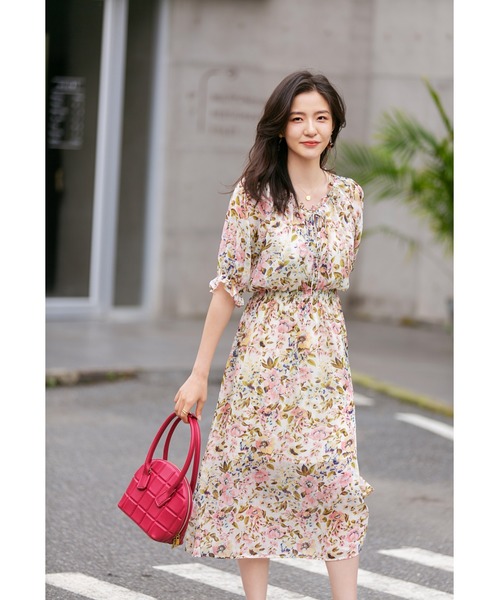 セール 花柄シアーワンピース ワンピース Saison De Papillon セゾンドパピヨン のファッション通販 Zozotown