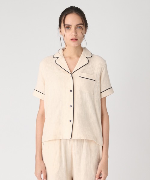 bijorie（ビジュリィ）の「コットンガーゼ パジャマ／半袖（ルームウェア/パジャマ・レディース・ネイビー/アイボリー/ピンク系その他3・FREE）」の19枚目の写真