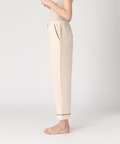 bijorie（ビジュリィ）の「コットンガーゼ パジャマ／半袖（ルームウェア/パジャマ・レディース・ネイビー/アイボリー/ピンク系その他3・FREE）」の5枚目の写真