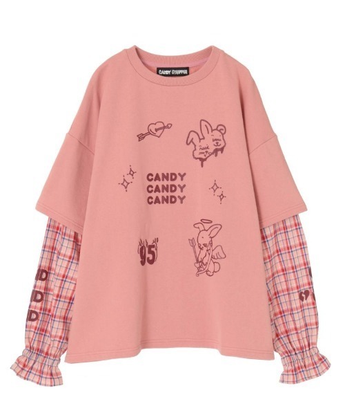 Candy Stripper WITH JOY LAYERED トップス　うさぎ Candy Stripper WITH JOY LAYERED トップスうさぎ